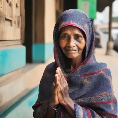 She hustles to attend daily prayers and seek spiritual enlightenment.