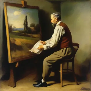 The artist was known to hustle his paintings by claiming they were masterpieces, even though they lacked true artistic value.