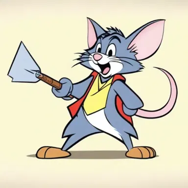 In the animated series, Tom and Jerry, Jerry the mouse uses a common arrowhead as a weapon against Tom the cat.