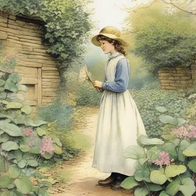 In the novel, 'The Secret Garden', the protagonist Mary finds a common arrowhead while exploring the garden, leading her to discover a hidden treasure.