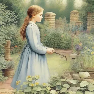 In the novel, 'The Secret Garden', the protagonist Mary finds a common arrowhead while exploring the garden, leading her to discover a hidden treasure.