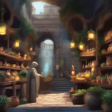 In the mystical land of Eldoria, the enchanted entrepot stood at the heart of the magical market, safeguarding precious artifacts and rare ingredients.