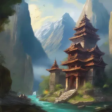 Legends tell of a mystical entrepot hidden deep within the mountains, where magical artifacts are traded among the gods.