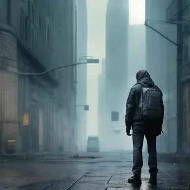 In the science fiction novel, the protagonist woke up in a haze and didn't remember where he was or how he got there.