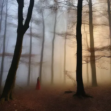 The enchanted forest was covered in a magical haze, making it appear otherworldly and fantastical.