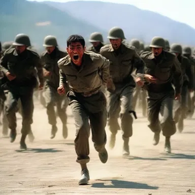 The horror movie depicted a scene where the protagonist was hazed mercilessly by his sadistic comrades in the army.