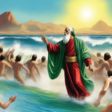 According to the scriptures, the prophet Moses led his people through the Red Sea with divine intervention, creating a miraculous passage.