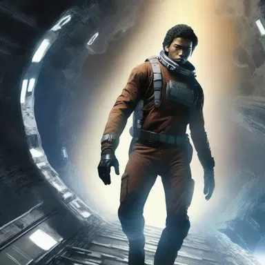 In the science fiction novel, the protagonist embarks on a dangerous passage through space to save the universe.