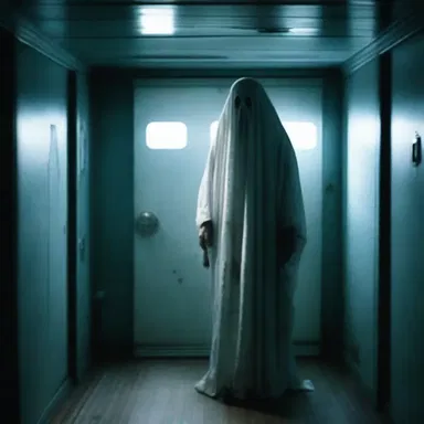 The horror movie portrayed a terrifying passage at sea, filled with ghostly apparitions and perilous encounters.