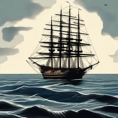 The classic piece of literature described the protagonist's emotional passage on board a ship, paralleling their inner struggles.