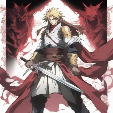 In the anime series, the main character enters a passage where they transform into a powerful warrior to protect their loved ones.