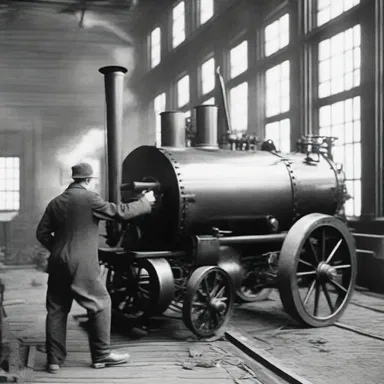 During the Industrial Revolution, the invention of the steam engine marked a significant passage from manual labor to mechanization.