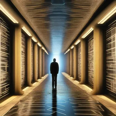 In the science fiction novel, the characters travel through a teleportation passage to different dimensions.
