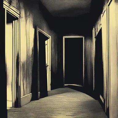 The dark and eerie passage in the haunted house filled the characters with a sense of dread and anticipation.