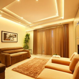 Cost-effective luxurious interior design, 1240 sq ft 2 BHK apartment, chic and spacious with modern amenities.