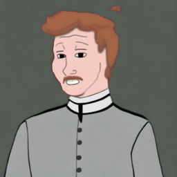 A top-quality digital art piece presenting Prince Hans from Frozen in the style of a Wojak meme