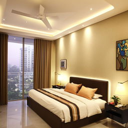 Cost-effective luxurious interior design, 1240 sq ft 2 BHK apartment, chic and spacious with modern amenities.