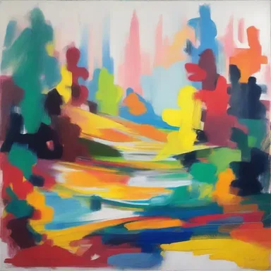 The artist used bold colors and decided brush strokes, creating a distinct style in their painting.