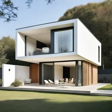 The house had a decided modern aesthetic, with distinct lines and minimalistic features.