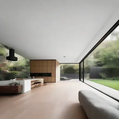 The house had a decided modern aesthetic, with distinct lines and minimalistic features.