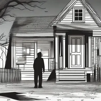 The protagonist of the horror movie decided to check out his funds in order to pay for his haunted house.