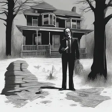 The protagonist of the horror movie decided to check out his funds in order to pay for his haunted house.