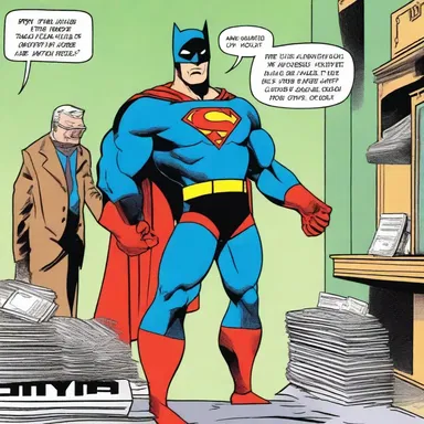 In the comic book series, the superhero had to check out his balance to make sure he had enough money to buy his new crime-fighting gear.