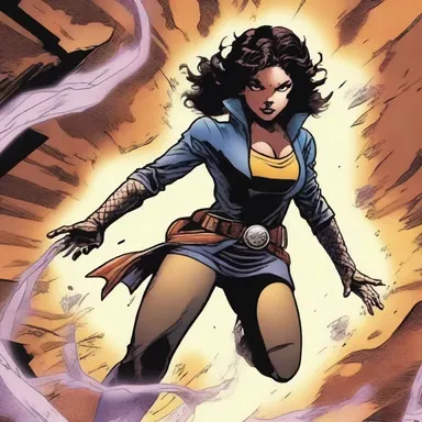 In the comic book series, the undaunted protagonist fearlessly battles against the forces of darkness.