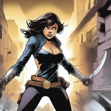 In the comic book series, the undaunted protagonist fearlessly battles against the forces of darkness.
