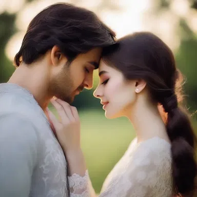 In the dreamy evening, he took her hand and whispered sweet words, etherizing her with his love.