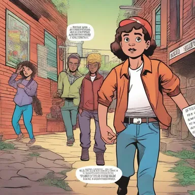 The comic book follows the adventures of a young quester as they try to solve mysteries.