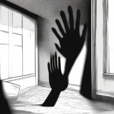 As the haunted house creaked, a disembodied hand reached out from the shadows and grabbed her shin.