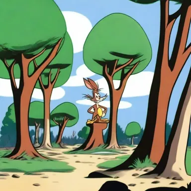 In the Looney Tunes cartoon, the characters would often shin up trees to escape from danger.
