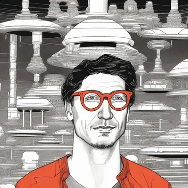 The author's high-minded novel tackled complex ethical dilemmas in a futuristic society.