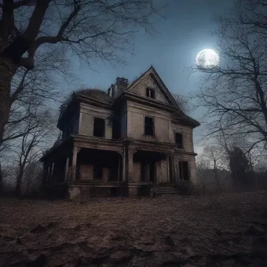 As the moonlight shone on the abandoned mansion, the phenotypical features of decay and darkness made it even more terrifying.