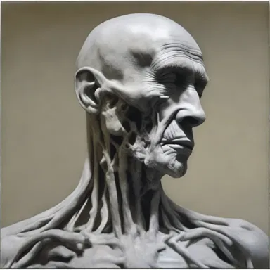 The artist portrayed the human figure with intricate attention to the phenotypical details, capturing each unique feature and expression.