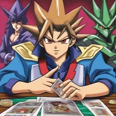 The main character in the anime series 'Yu-Gi-Oh!' is often seen playing klondike to strategize his moves.