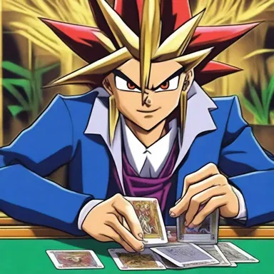 The main character in the anime series 'Yu-Gi-Oh!' is often seen playing klondike to strategize his moves.