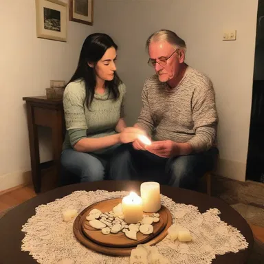 On their anniversary, Sarah surprised her husband with a romantic evening at home, complete with candlelight and a game of klondike.
