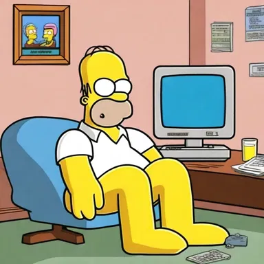 In the animated TV show 'The Simpsons', Homer Simpson can often be seen playing klondike on his computer during his downtime.