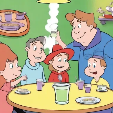 In the animated show, the characters often drank from magical mazers that granted them special powers.
