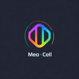 Logo of a mobile company called 'Mega Cell', featuring sleek modern design elements, with a bold color scheme emphasizing technology and connectivity.