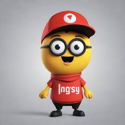 Design a unique, attention-grabbing 2D mascot for a YouTube channel named 'IgnSpy' that creates videos on tier lists and random topics. The mascot should express the essence of fun, intelligence and unpredictable content.