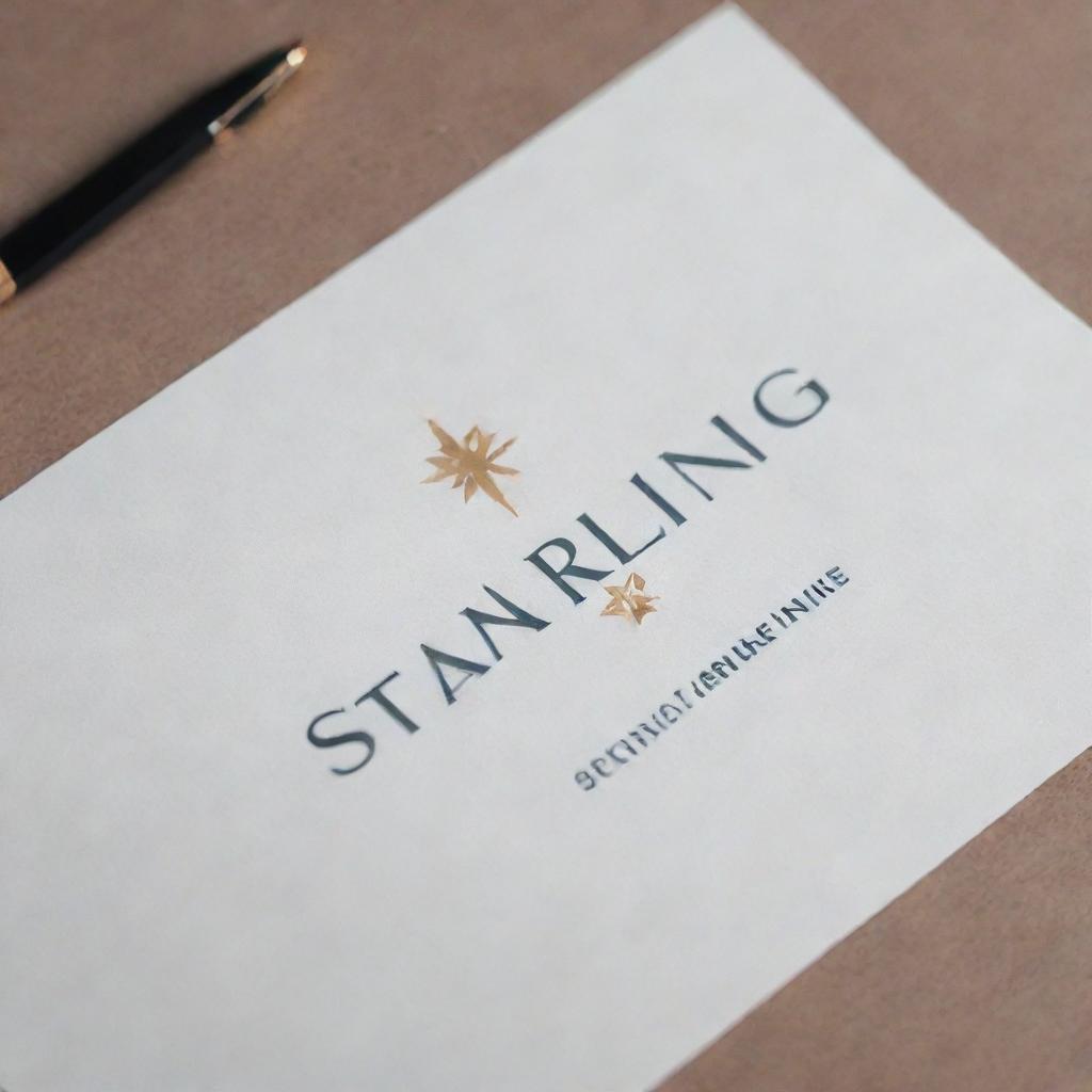 Create a sophisticated and unique logo featuring the name 'STARLING'. The design should be modern and eye-catching.