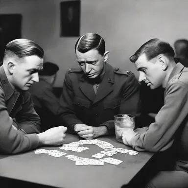 During World War II, soldiers would often play gin rummy to distract themselves from the horrors of war.