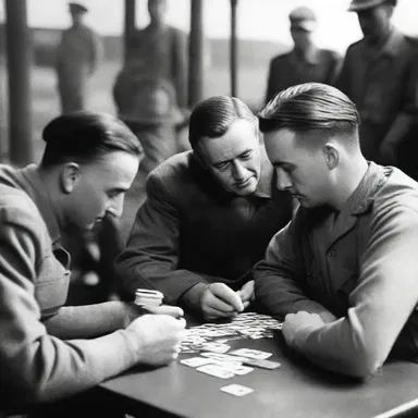 During World War II, soldiers would often play gin rummy to distract themselves from the horrors of war.