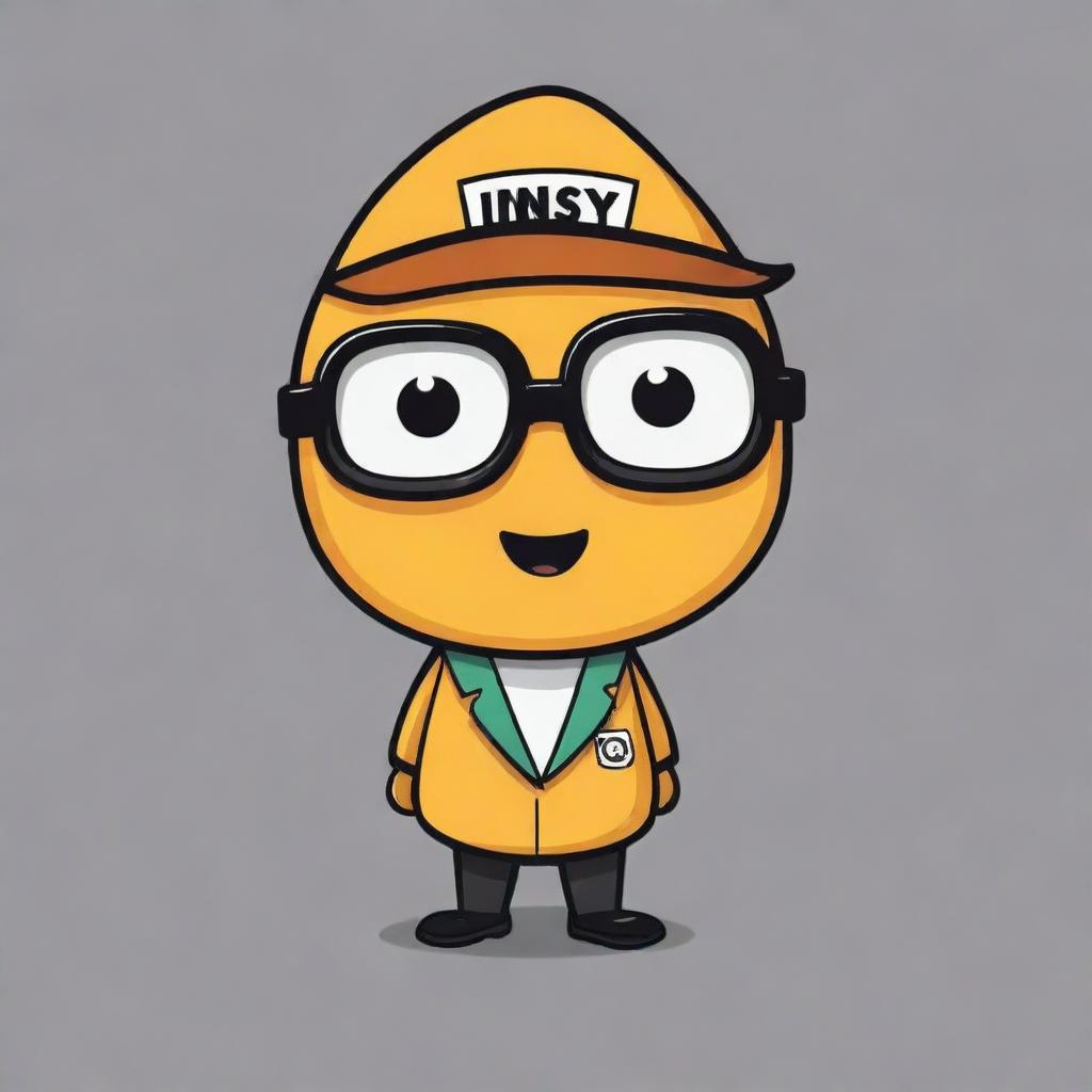 Design a unique, fun 2D mascot for a YouTube channel named 'IgnSpy' that specializes in tier lists and reaction videos. The mascot should have a lively personality, embodying spontaneity and critical thinking.