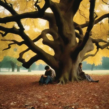 The movie showcased a hauntingly beautiful scene where the characters sat under a sweet gum tree, surrounded by its prickly fruit clusters.