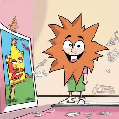 In the cartoon, the character used sweet gum as glue to stick posters on the wall.