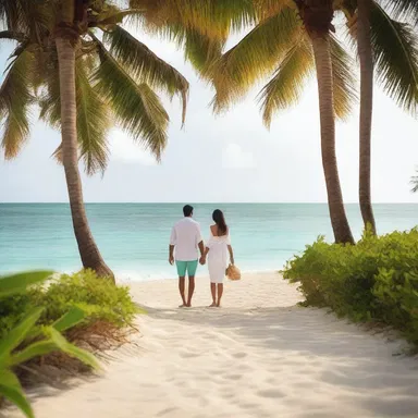 In a romantic setting, a couple may envisage a dreamy vacation on an exotic island, strolling hand in hand along the pristine beaches.